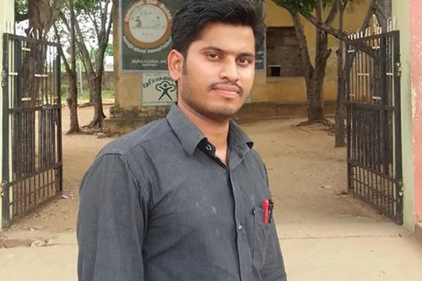 bagavan infront of school